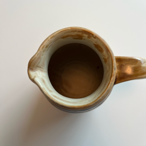 Rustic Handmade Two-Tone Ceramic Pitcher - Picture 5 of 10